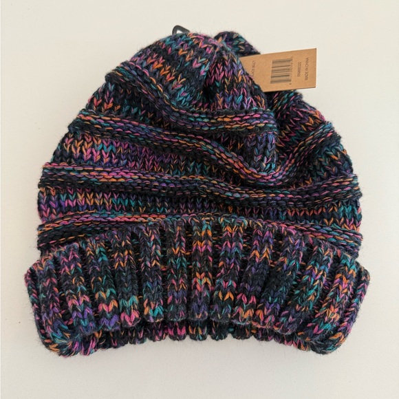 NWT C.C Multicolor Knit Beanie - Picture 4 of 4